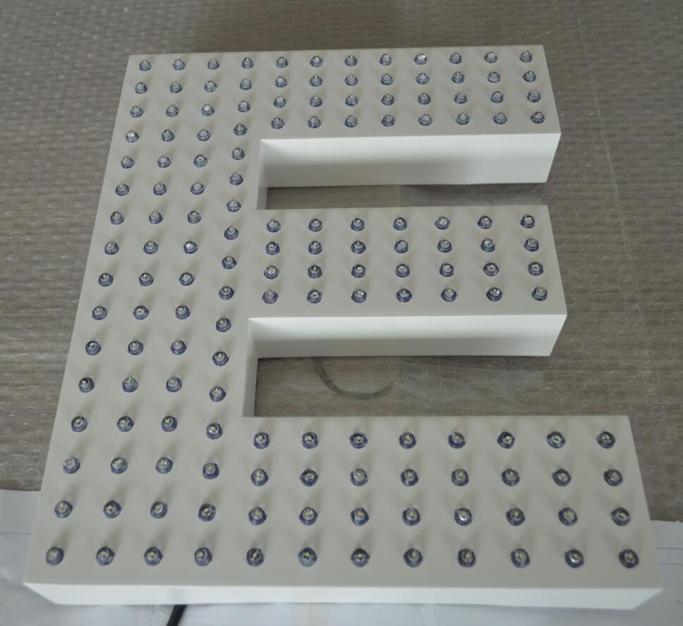LED外露冲孔发光字制作
